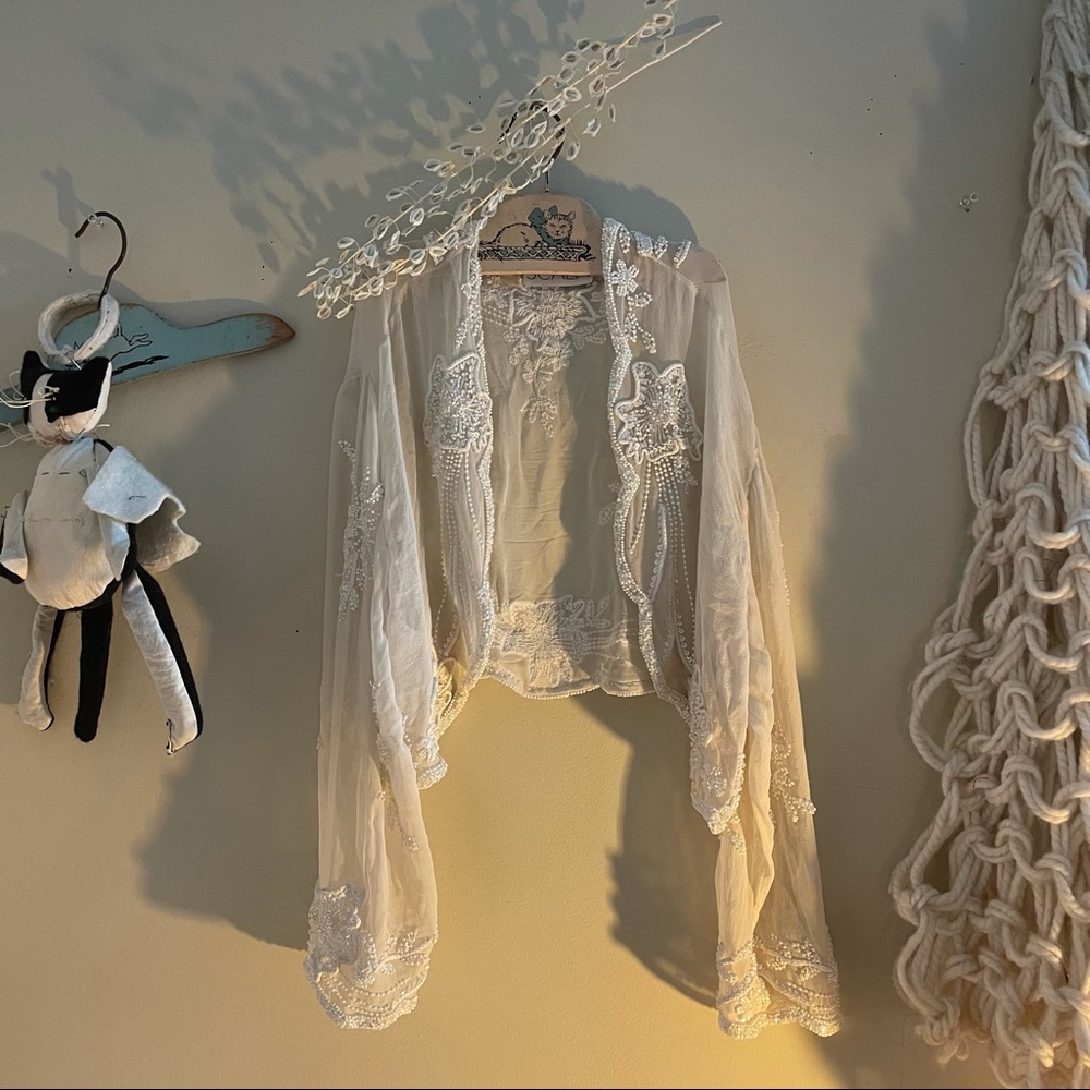 100% Silk Shabby Chic Bolero